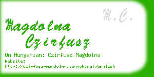 magdolna czirfusz business card